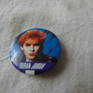vintage Duran Duran Nick Rhodes pin 1980s